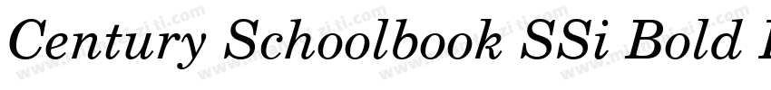 Century Schoolbook SSi Bold Italic字体转换